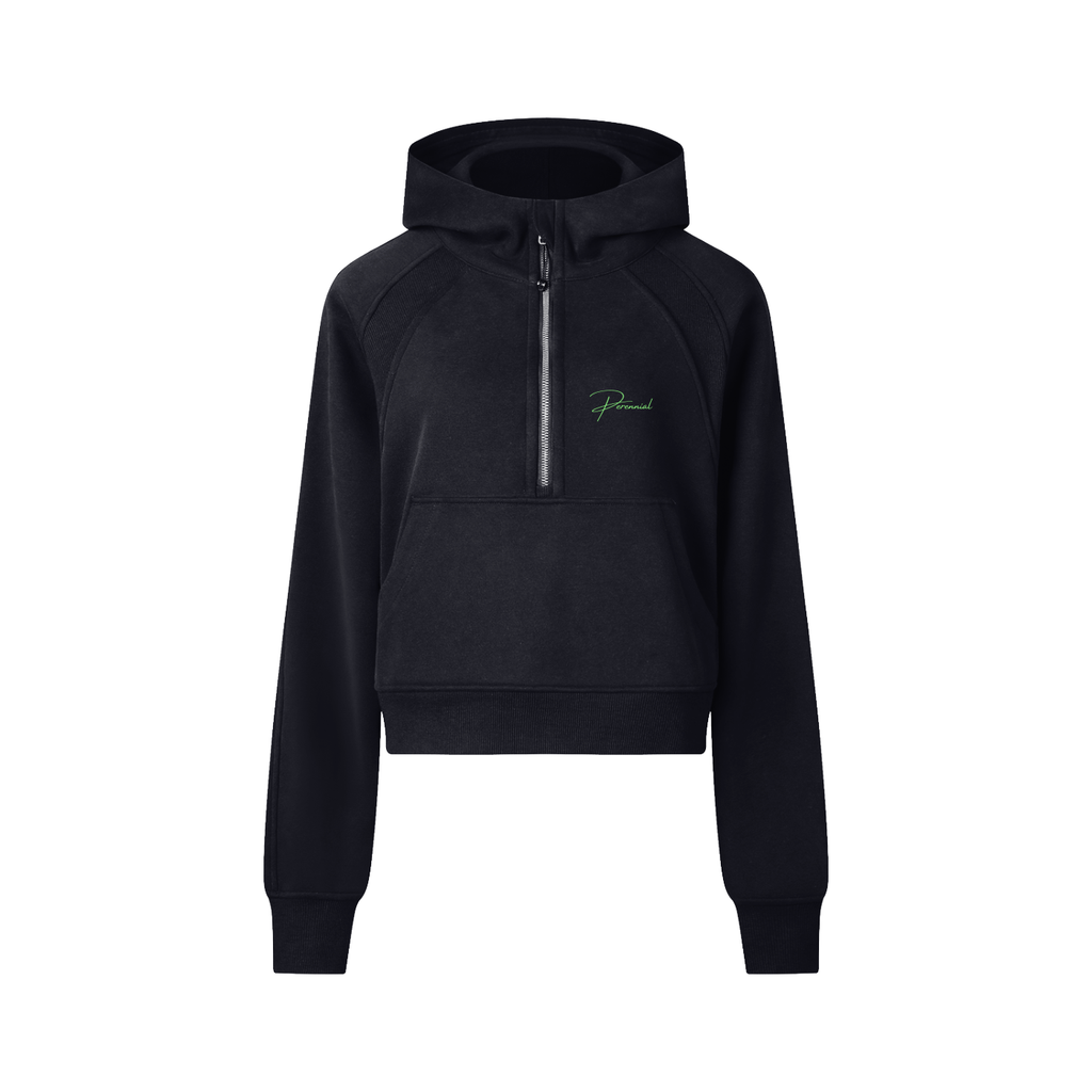 Women's Cropped Half-Zip Hoodie