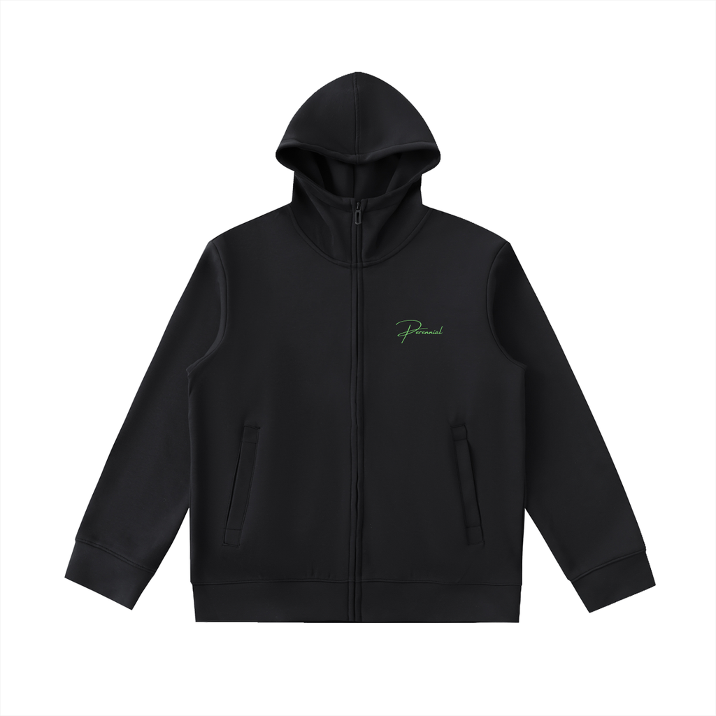 Men's High Neck Zip-Up Hoodie